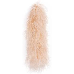 wangruida 50cm 10 Ply Dyed Ostrich Feather Boa Scarf for Wedding Party Dress Sewing Decoration Scarf