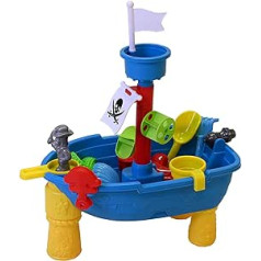 KNORRTOYS.COM 39200 Sand and Water Table Pirate Ship, Multi-Coloured