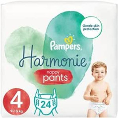 Pampers (vecā versija), bikses autiņi 4. izmērs (9-15k), 24 autiņi