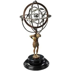 Autentiski modeļi GL051 Globe 18th C. Atlas Armillary Bronze Sculpture Atlas 56 x 25,5 cm