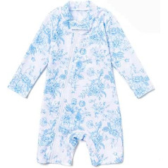 Mažuliso kūdikių maudymosi kostiumėlis UV spinduliams aplinkai nekenksmingas perdirbtas audinys su visu priekiniu užtrauktuku