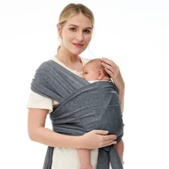 Momcozy Baby Sling jaundzimušajiem līdz 50 mārciņām, Regulējams Slings Pieaugušajiem Izmēri XXS-XXL, Baby Sling Newborn Ergonomisks priekšpuse/aizmugure Baby Sling Newborn