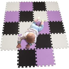 MQIAOHAM Baby Mats, Floor Mat, Children’s Mat, Play Puzzle Mats, Pollution-Free, Play Mat, Carpet White Black Purple