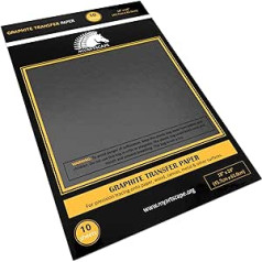 MyArtscape Graphitpapier, Transferpapier, Kohlepapier, 45,7 x 61 cm, 10 Blatt (schwarz)