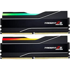 G.SKILL Trident Z5 Neo RGB Series (AMD Expo) DDR5 RAM 48GB (2x24GB) 6400MT/s CL32-39-39-102 1,35V galddatora atmiņa UDIMM — matēts melns (F5-6400J3239F24GNRX2)-