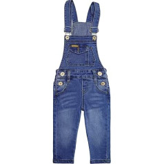 KIDSCOOL SPACE Slim fit jeans for baby and little boys, fashionable jeans overalls with torn bib pockets