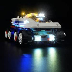 cooldac LED gaismas komplekts Lego 60432 Command Rover un celtņa iekrāvēja komplektam (tikai apgaismojums, bez Lego), radošs dekoratīvo lukturu komplekts, kas ir savietojams ar Lego 60432 Command Rover un celtņa iekrāvēja modeli