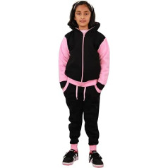 A2Z 4 Kids® treniņtērps meitenēm zēniem unisex zīdainim rozā vienkrāsains un kamuflāžas apdrukas kontrasta flīsa ar kapuci augšā apakšā skriešanas kostīms, skrējēji vecumā no 2 līdz 13 gadiem