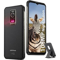 Ulefone Armor 17 Pro 6,58 collu dubultā SIM karte Android 12 4G USB Type-C 8 Go 256 Go 5380 mAh melns