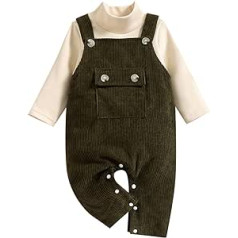 Baby Children's Boys Clothing Sets Autumn Winter Girls Set, Infant Jumpsuit, Boys Sleeves, Two Piece Long Boys Outfits & Set for Children (Green, 3-6 Months)