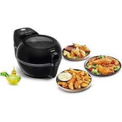 ‎Tefal Tefal FZ7228 ActiFry īpaši karstā gaisa cepeškrāsns 1550 W jauda 1,2 kg maisīšanas sviras sistēma Nepieciešams maz vai nav eļļas, melns