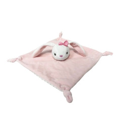 Cuddly cuddly toy bunny 25 cm, white and pink