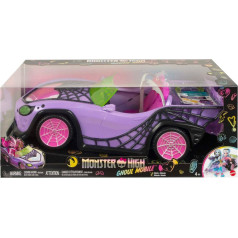 Monster High car, purple convertible with spider web