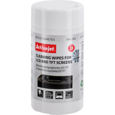 Effiki Activejet aoc-302 wipes for LCD panels. (100 pcs.) wet wipes for matrixes, removing all kinds of contamination from TFT liquid crystal displays in laptops, smartphones, palmtops, LCD monitors, etc.