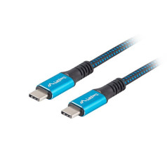 Lanberg kabelis usb-c m/m 4.0 0.5m 100w 8k 30hz ca-cmcm-45cu-0005-bk