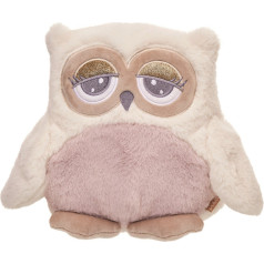Abby owl mascot, 23 cm, cream and pink