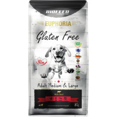 Biofeed euphoria gf dogs mid&maxi liellopu gaļa 2kg