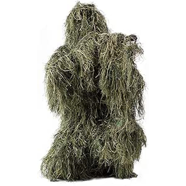 VADOOLL Ghillie uzvalks Camo Woodland maskēšanās meža medībām 4 dab. + soma