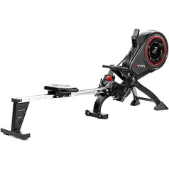 AsVIVA RA14 airēšanas trenažieris Magnetic Rower Cardio ar 13kg spararatu, magnētisko bremzi ar 8 manuāliem pretestības līmeņiem, daudzfunkcionālu datoru ar pulsa mērīšanu