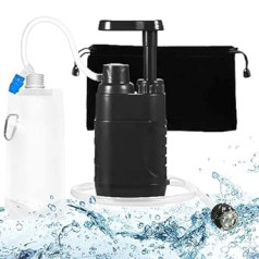 Lixada Water Filter Camping Water Filter Outdoor Survival Water Filter Outdoor Pump with Storage Bag Outdoor Water Filter for Drinking Water for Emergency, Survival, Camping, Travel, Fishing