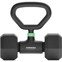 Multibell Barbell un Kettlebell | Pārvērtiet savas hanteles par pilnvērtīgu sporta zāli | 105 cm Garums | Mājas fitnesa aprīkojums, hanteles komplekts pa 2, hanteles komplekts pa 2