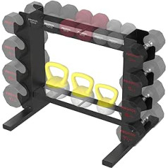 Daudzfunkcionāls hanteles statīvs PROIRON hanteles statīvs 68 x 45 x 54 cm, svaru turētājs hantelēm, tējkannām un svaru šķīvjiem, kravnesība 200 kg