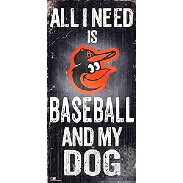 MLB Baltimore Orioles Unisex Sandjego Padres beisbols un My Dog Schild Team-Farbe, 6 x 12