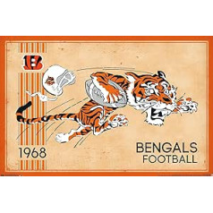 Trends International NFL Cincinnati Bengals-Retro Logo 14 Wandposter, 37,4 x 56,8 cm, Premium ungerahmte versija