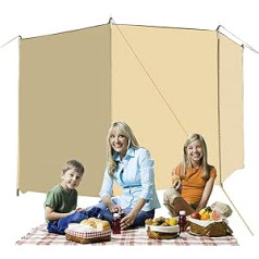 Rurunklee Beach Wind Blocker Privacy Screen for Caravans Outdoors, Sun Protection and Camping Wind Protection, Stove Windscreen for Camping, Hiking, Beach, Picnic