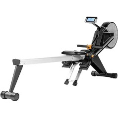 AsVIVA RA10 Rudergerät Magnet Rower mit Magnetbremssystem & Luftwiderstand I Rudermaschine inkl. Pulsgurt I Ausdauertraining I Trainingsgerät mit Klapp- & Rollensystem