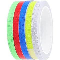 Unomor Reflective Tapes 5 Colours Safety Reflective Warning Stickers Waterproof Outdoor Bicycle Rims Reflective Tape Thin Reflective Sticker Rolls for Bicycles