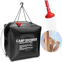 BAIEPING Camping Shower Bag, 40 L Portable Solar Bath Water Storage Bath Bag for Outdoor Travel Hiking Summer Shower