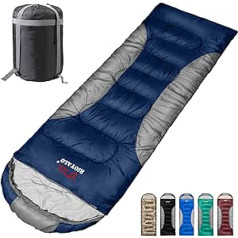 0 grādu ziemas guļammaisi pieaugušajiem kempingā (450 g/m²) - Temperatūras diapazons (5F-32F) Pārnēsājami ūdensizturīgi kompresijas maisi kempinga guļammaisi lieliem un lieliem kapucēm: pārgājieni ar mugursomu 4