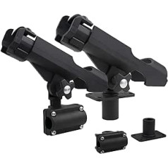 Bekith 2 Pack Adjustable Power Lock stieņa turētājs ar Combo Mount, melna apdare