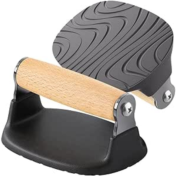 Dolibest Push Up stienis, Parallettes stieņi ar koka rokturiem, Push Up statīvs spēka treniņu aprīkojumam, mājas trenažieru zāle, fitness, kultūrisms, muskuļu treniņš, treniņš (2 gab.)