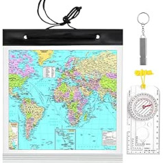 Navigation Compass, Orientation Compass, Hiking Compass, Map, Reading, Expedition Compass, Explorer Compass, with Waterproof Map Sleeve and Emergency Whistle for Camping, Walking, Mountaineering