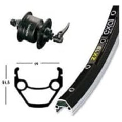 Bike-Parts 28 ́ ́ Exal ZX 19 Bike + Shimano DH-3N72 (QR)