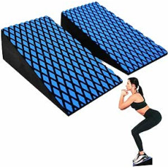 AHA Lifestyles Squat Wedge Blocks - 2 Pack - Non-Slip Professional Squat Ramp for Heel Raisers, Stretching, Calf Raiser, Platform, Slant Board Trainer for Fitness - Push Ups, Weightlifting, Yoga - for