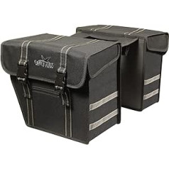 Greenlands OT-2996 Double Bicycle Pannier Rack Bag Melna, melna, ceļojumu soma