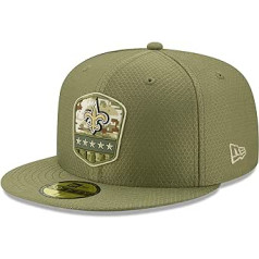 New Era New Orleans Saints 59fifty Basecap — On Field 2019 Salute to Service — Olive