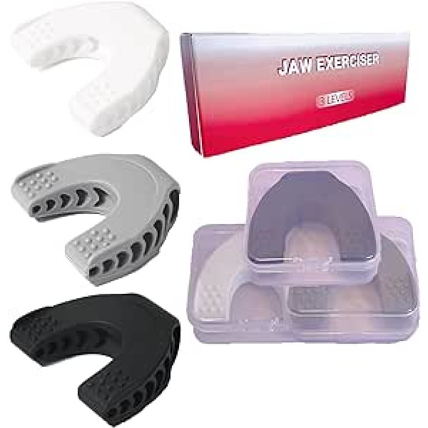 lifeicomall Jaw Trainer, Jaw Trainer for Jaw Line, Jaw Trainer Chisel Your Jaw Line, Pack of 3 Jaw Trainer, Jaw Trainer Košļājamā