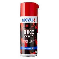 NEOVAL BIKE-OIL W20 (400 ml) Velosipēdu aerosols • Smēreļļa balstiekārtas dakšai, ķēdei, pārnesumu pārslēgšanai • Daudzfunkcionāls eļļas aerosols, ķēdes eļļa un dakšu eļļa