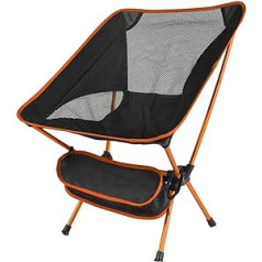 Galdi un krēsli Īpaši viegls pārnēsājams saliekams krēsls, noņemams, āra, makšķerēšana, kempings, ceļojumi, grils, Oksfordas audums, liela slodze, 150 kg, sūtīšanas glabāšanas soma regulējama (krāsa: O