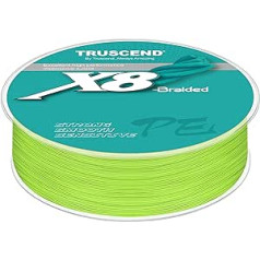 TRUSCEND Braided Fishing Line, 8-Ply, Fishing Accessories, Braided Fishing Line, Smooth and Ultra Thin, PE Braided Fishing Lines, Fishing String, Fishing Line 300 m & 500 m