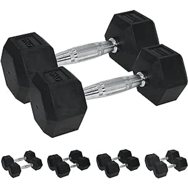 Urban Fitness Pro Hex gumijas hanteles pāris