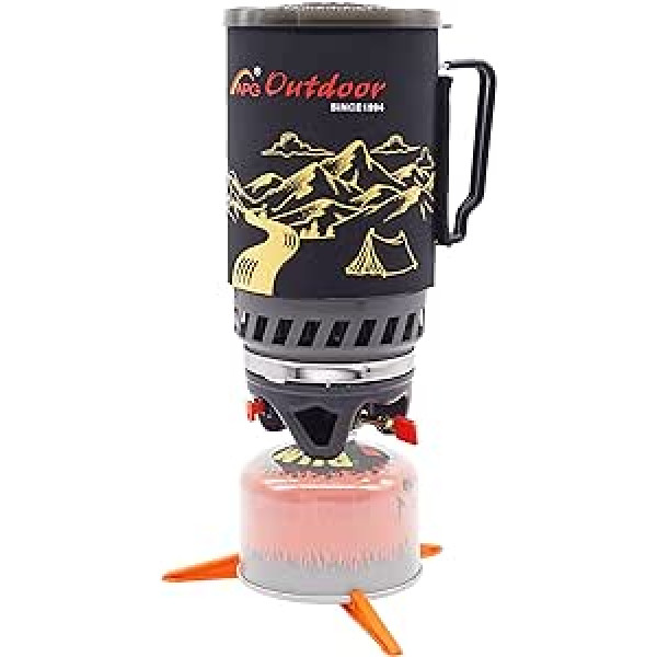 APG 1.4 Litre Camping Stove Cooking System Propane-Butane Burner Outdoor Hiking Backpacking Camp Gas Stove Pressure Boiling Fuel Efficient Flash Cooking