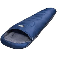 EXPLORER® Tramp Sleeping Bag -9 °C + 9 °C [250 GSM] 3 Seasons Lightweight Mummy Sleeping Bag for Adults [1300 g] 230 x 80 x 55 cm Combinable, Ideal for Outdoor, Camping, Trekking and Travel