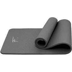 Fitem Ultra-Pais augsta blīvuma putu grīdas paklāji Comfort NBR — 183 x 61 x 1,5 cm — sporta zālei, jogai, sportam, vingrošanai, fitnesam, pilates, muskuļu treniņiem — iekļauta siksna