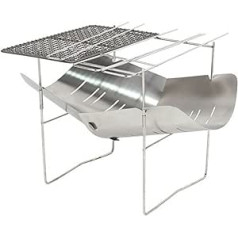 SXTYMV Camping Kitchen, Foldable Camping Grills, Wooden Oven, Incinerator Oven, Easy Foldable for Easy Storage, Outdoor