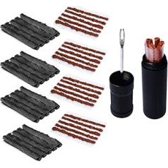 Albedel Bicycle Tubeless Tyre Repair Set Plugger Plugs Tool Repair Tyre Fix Flat Puncture MTB and Road Mountain Bike + 45 Strips (20 x 1.5 mm + 5 x 2.5 mm + 20 x 3.5 mm)